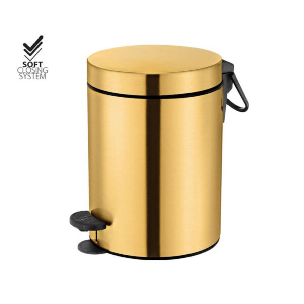 Waste Bin 5lt brushed gold Sanco