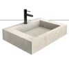 Wall-mounted washbasin with tap hole, 60x45x12cm